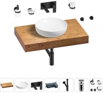 Раковина 42 см со столешницей 80 см Wellsee Chalice Perfection в наборе 9 в 1 201010042