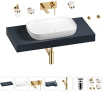 Раковина 60 см со столешницей 100 см Wellsee Croquis в наборе 9 в 1 201008048