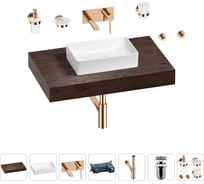 Раковина Wellsee 42 см со столешницей 80 смPure BY201010769 в наборе 9 в 1 201010769