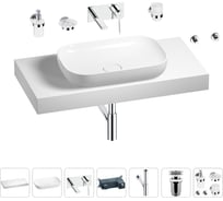 Раковина 60 см со столешницей 100 см Wellsee Croquis в наборе 9 в 1 201008106