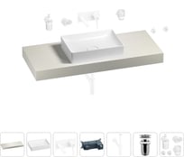 Раковина Wellsee 50 см со столешницей 120 смPure BY201011330 в наборе 9 в 1 201011330