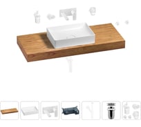 Раковина 50 см со столешницей 100 см Wellsee Pure BY Wellsee в наборе 9 в 1 201011365