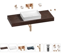 Раковина Wellsee 50 см со столешницей 120 смPure BY201011384 в наборе 9 в 1 201011384