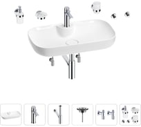 Раковина для ванной Wellsee Croquis 2.0 в наборе 9 в 1 201005911