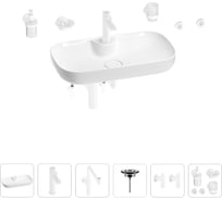 Раковина для ванной Wellsee Croquis 2.0 в наборе 9 в 1 201005875