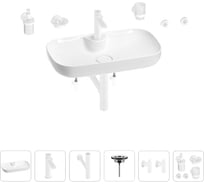 Раковина для ванной Wellsee Croquis 2.0 в наборе 9 в 1 201005855