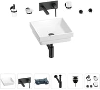 Раковина для ванной Wellsee Doux в наборе 8 в 1 201005942