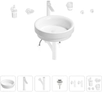 Раковина для ванной Wellsee Doux в наборе 9 в 1 201006075