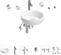 Раковина для ванной Wellsee Doux в наборе 9 в 1 201006106