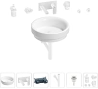 Раковина для ванной Wellsee Doux в наборе 8 в 1 201006080