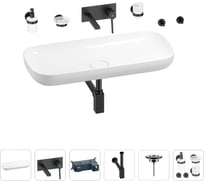 Раковина для ванной Wellsee Croquis в наборе 8 в 1 201005762