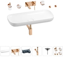 Раковина для ванной Wellsee Croquis в наборе 8 в 1 201005764