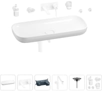 Раковина для ванной Wellsee Croquis в наборе 8 в 1 201005825