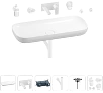 Раковина для ванной Wellsee Croquis в наборе 8 в 1 201005780