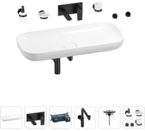 Раковина для ванной Wellsee Croquis в наборе 8 в 1 201005817