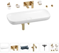 Раковина для ванной Wellsee Croquis в наборе 8 в 1 201005818