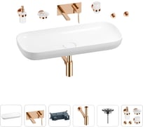 Раковина для ванной Wellsee Croquis в наборе 8 в 1 201005744