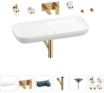 Раковина для ванной Wellsee Croquis в наборе 8 в 1 201005778