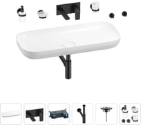 Раковина для ванной Wellsee Croquis в наборе 8 в 1 201005797