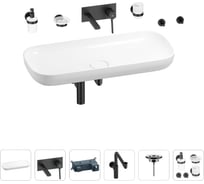 Раковина для ванной Wellsee Croquis в наборе 8 в 1 201005822