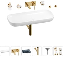 Раковина для ванной Wellsee Croquis в наборе 8 в 1 201005783