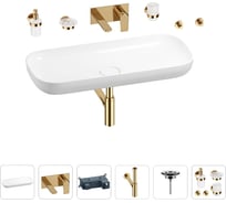 Раковина для ванной Wellsee Croquis в наборе 8 в 1 201005798