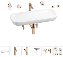 Раковина для ванной Wellsee Croquis в наборе 9 в 1 201005754