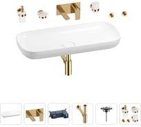 Раковина для ванной Wellsee Croquis в наборе 8 в 1 201005738