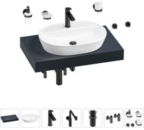 Комплект мебели для ванной комнаты с раковиной Wellsee Genuine Tree 201013782