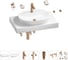 Комплект мебели для ванной комнаты с раковиной Wellsee Genuine Tree 201013814 1