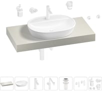 Комплект мебели для ванной комнаты с раковиной Wellsee Genuine Tree 201013840