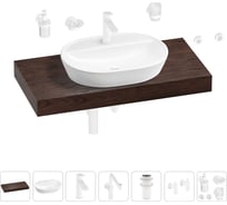 Комплект мебели для ванной комнаты с раковиной Wellsee Genuine Tree 201013865