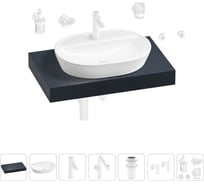 Комплект мебели для ванной комнаты с раковиной Wellsee Genuine Tree 201013790