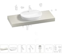 Комплект мебели для ванной комнаты с раковиной Wellsee Genuine Tree 201013895