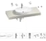 Комплект мебели для ванной комнаты с раковиной Wellsee Genuine Tree 201013896 1