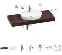 Комплект мебели для ванной комнаты с раковиной Wellsee Genuine Tree 201013921