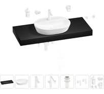 Комплект мебели для ванной комнаты с раковиной Wellsee Genuine Tree 201013950