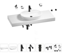 Комплект мебели для ванной комнаты с раковиной Wellsee Genuine Tree 201013937