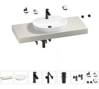 Комплект мебели для ванной комнаты с раковиной Wellsee Genuine Tree 201013892