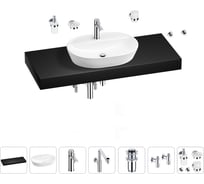 Комплект мебели для ванной комнаты с раковиной Wellsee Genuine Tree 201013946