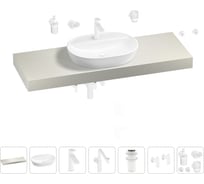Комплект мебели для ванной комнаты с раковиной Wellsee Genuine Tree 201013955