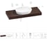 Комплект мебели для ванной комнаты с раковиной Wellsee Genuine Tree 201013930 1