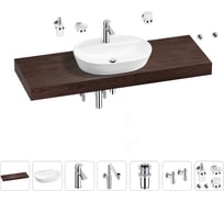 Комплект мебели для ванной комнаты с раковиной Wellsee Genuine Tree 201013981