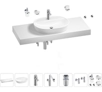 Комплект мебели для ванной комнаты с раковиной Wellsee Genuine Tree 201013936