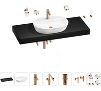 Комплект мебели для ванной комнаты с раковиной Wellsee Genuine Tree 201013949