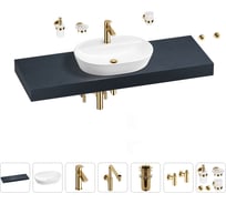 Комплект мебели для ванной комнаты с раковиной Wellsee Genuine Tree 201013963