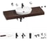 Комплект мебели для ванной комнаты с раковиной Wellsee Genuine Tree 201013982 1