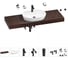 Комплект мебели для ванной комнаты с раковиной Wellsee Genuine Tree 201013987 1