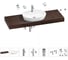 Комплект мебели для ванной комнаты с раковиной Wellsee Genuine Tree 201013986 1