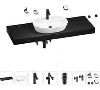 Комплект мебели для ванной комнаты с раковиной Wellsee Genuine Tree 201014007